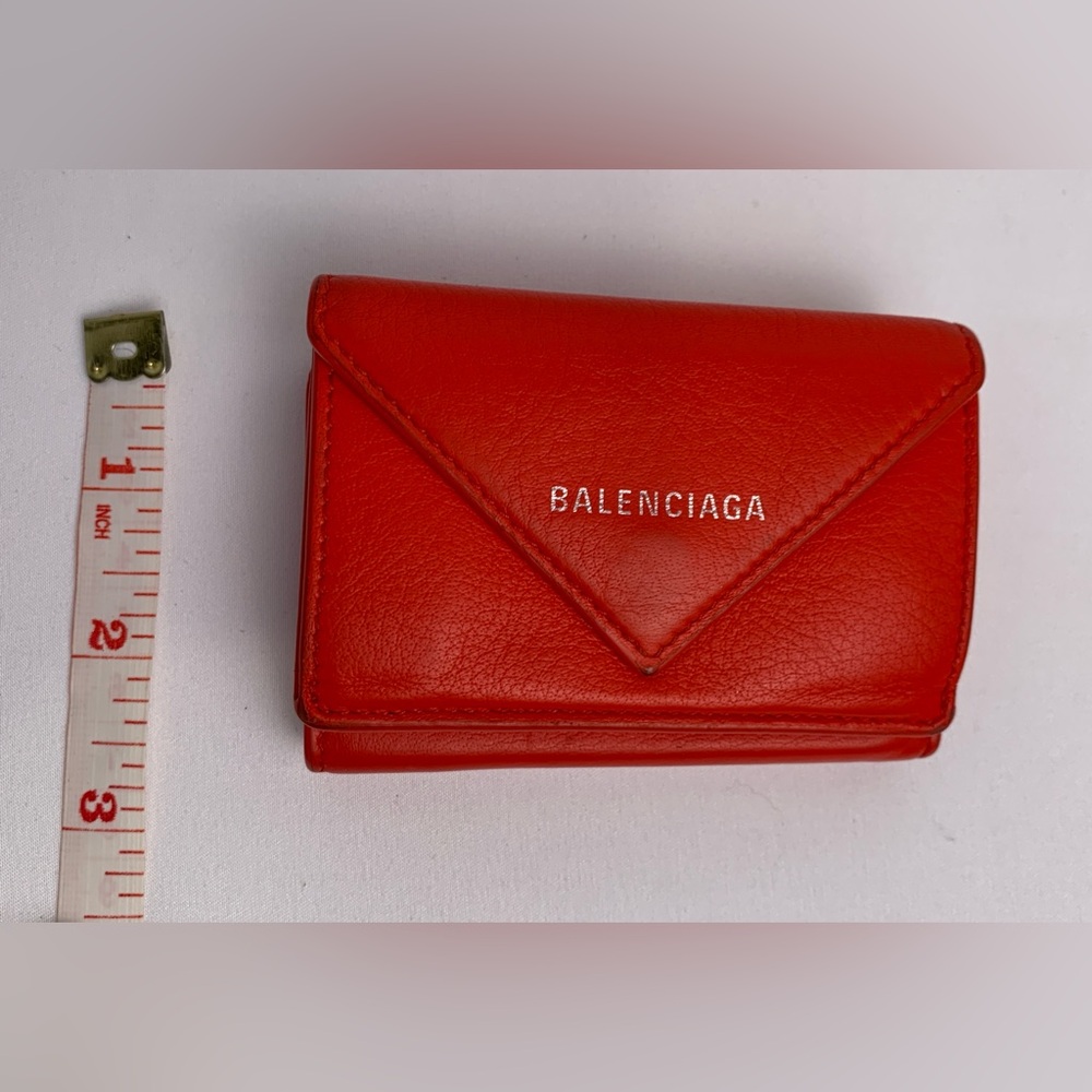 Balenciaga Red Papier Mini Wallet - Picture 15 of 15